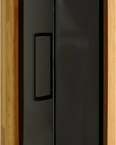 Witryna wąska Raro RE-90, lewa, jednodrzwiowa, przeszklona, front lity dąb olejowany, SIUDY