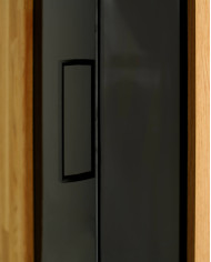 Witryna wąska Raro RE-90, lewa, jednodrzwiowa, przeszklona, front lity dąb olejowany, SIUDY