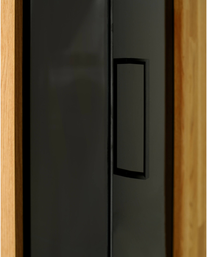 Witryna wąska Raro RE-91, prawa, jednodrzwiowa, przeszklona, front lity dąb olejowany, SIUDY