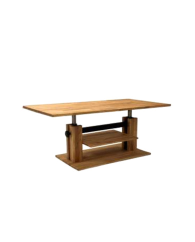 Ława C-20, płynna regulacja wysokości, dąb lity olejowany, SIUDY