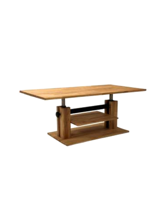 Ława C-20, płynna regulacja wysokości, dąb lity olejowany, SIUDY