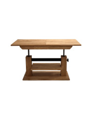 Ława C-20/1, rozkładana, płynna regulacja wysokości, 1 dodatkowy wkład, dąb lity olejowany, SIUDY