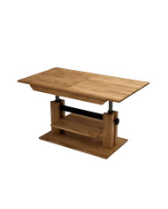 Ława C-20/1, rozkładana, płynna regulacja wysokości, 1 dodatkowy wkład, dąb lity olejowany, SIUDY