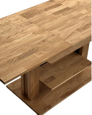 Ława C-20/1, rozkładana, płynna regulacja wysokości, 1 dodatkowy wkład, dąb lity olejowany, SIUDY