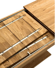 Ława C-20/1, rozkładana, płynna regulacja wysokości, 1 dodatkowy wkład, dąb lity olejowany, SIUDY