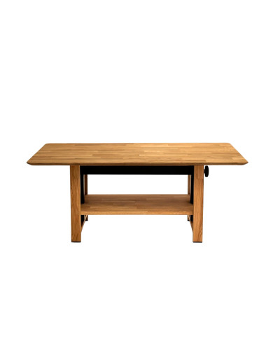 Ława C-23, płynna regulacja wysokości, dąb lity olejowany, SIUDY