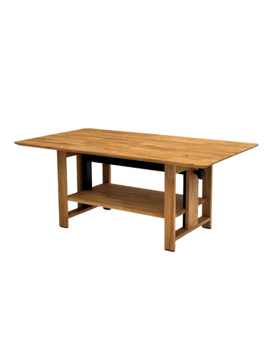 Ława C-23, płynna regulacja wysokości, dąb lity olejowany, SIUDY