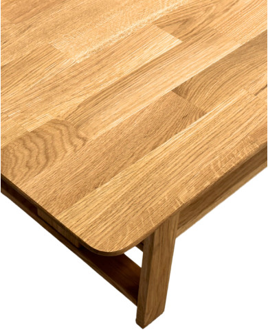 Ława C-23, płynna regulacja wysokości, dąb lity olejowany, SIUDY