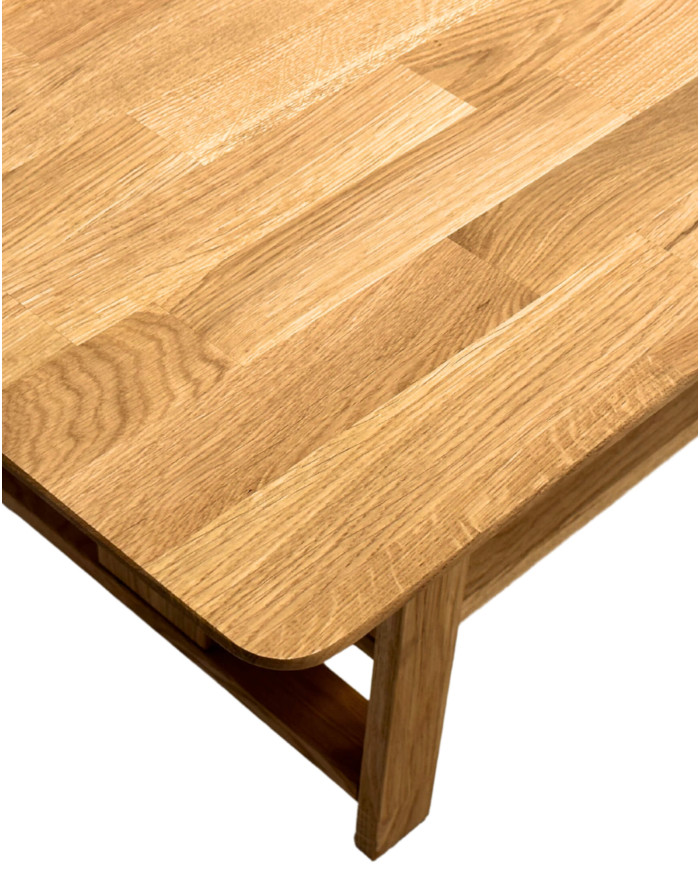 Ława C-23, płynna regulacja wysokości, dąb lity olejowany, SIUDY