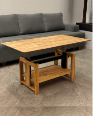 Ława C-23, płynna regulacja wysokości, dąb lity olejowany, SIUDY