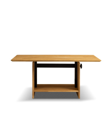 Ława C-24, płynna regulacja wysokości, dąb lity olejowany, SIUDY