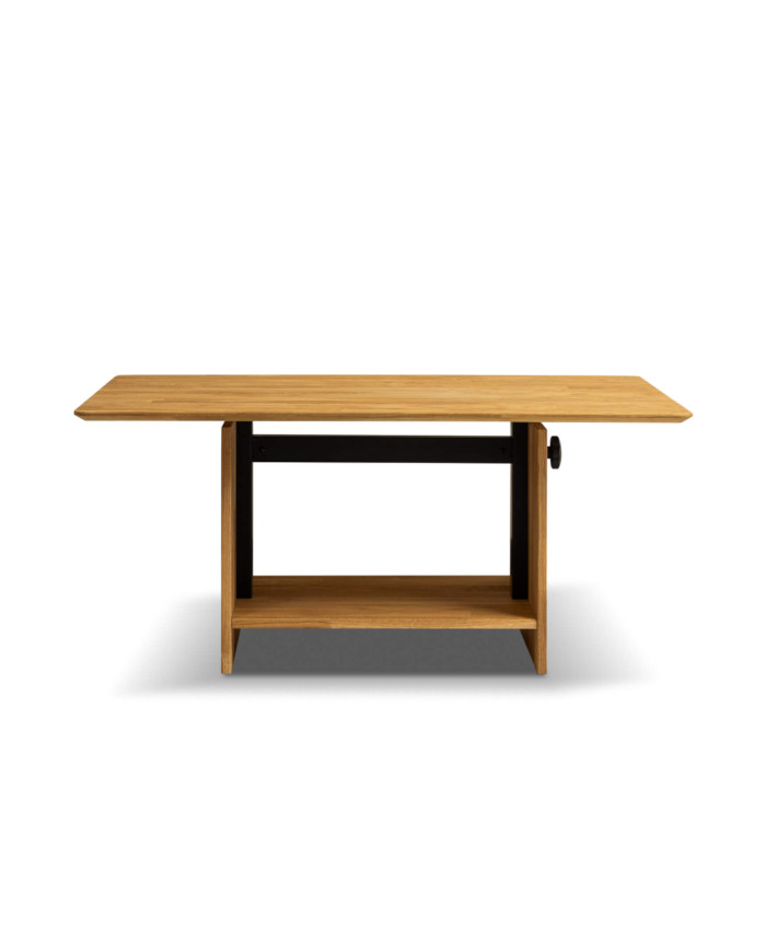 Ława C-24, płynna regulacja wysokości, dąb lity olejowany, SIUDY