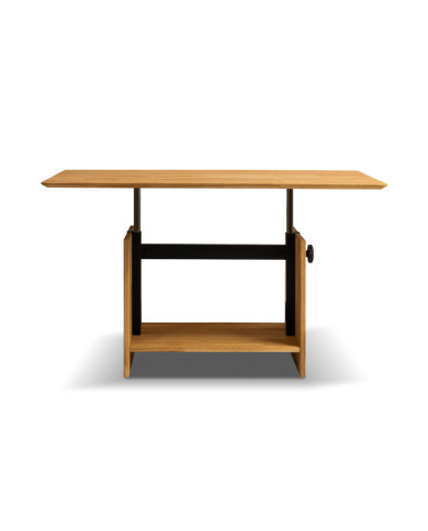 Ława C-24, płynna regulacja wysokości, dąb lity olejowany, SIUDY