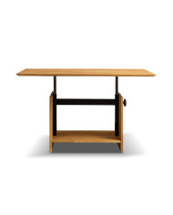 Ława C-24, płynna regulacja wysokości, dąb lity olejowany, SIUDY