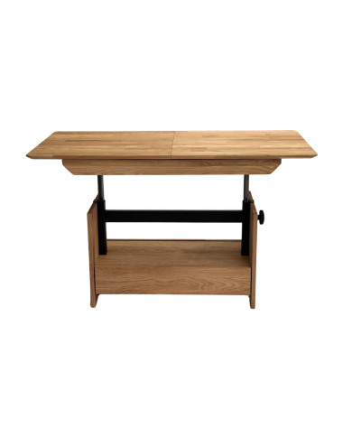 Ława C-24/S, płynna regulacja wysokości, szuflada, dąb lity olejowany, SIUDY