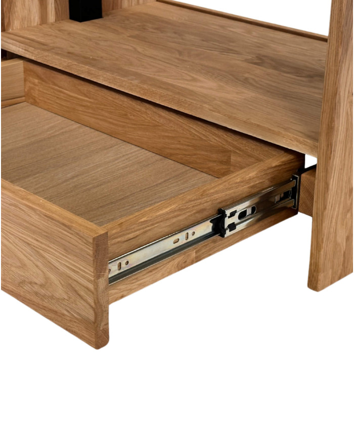 Ława C-24/S, płynna regulacja wysokości, szuflada, dąb lity olejowany, SIUDY