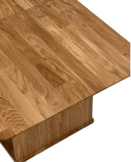 Ława C-27/1, rozkładana, płynna regulacja wysokości, ze szklaną półką, 1 wkład powiększający, dąb lity olejowany, SIUDY