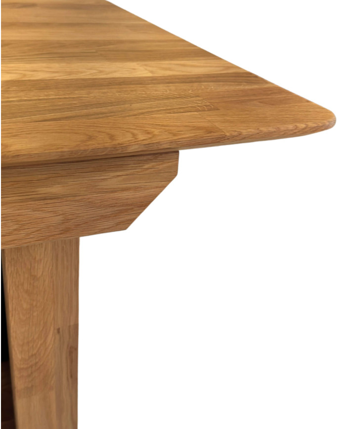 Ława C-25/1, rozkładana, płynna regulacja wysokości, z półką, 1 wkład powiększający, dąb lity olejowany, SIUDY