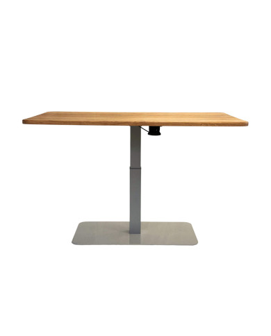 Ława prostokątna CP-02, płynna regulacja wysokości, dąb lity olejowany, metalowa podstawa, SIUDY