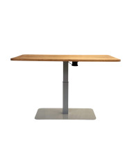 Ława prostokątna CP-02, płynna regulacja wysokości, dąb lity olejowany, metalowa podstawa, SIUDY