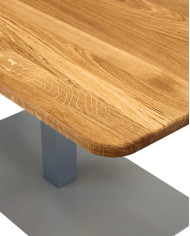 Ława prostokątna CP-02, płynna regulacja wysokości, dąb lity olejowany, metalowa podstawa, SIUDY