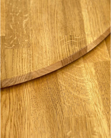 Stoliki kawowe C-30, zestaw 3 okrągłych stolików, klejonka dębowa olejowana, SIUDY