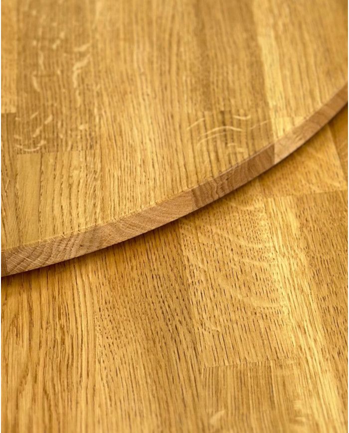 Stoliki kawowe C-30, zestaw 3 okrągłych stolików, klejonka dębowa olejowana, SIUDY