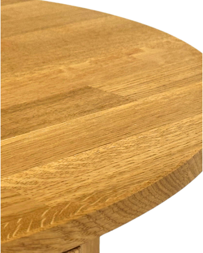 Stoliki kawowe C-30, zestaw 3 okrągłych stolików, klejonka dębowa olejowana, SIUDY