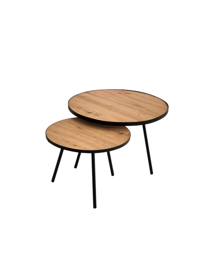 Stoliki kawowe Kero C-06/25, zestaw 2 okrągłych stolików, SIUDY