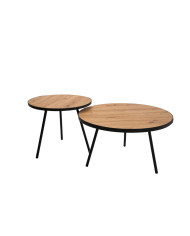 Stoliki kawowe Kero C-06/25, zestaw 2 okrągłych stolików, SIUDY