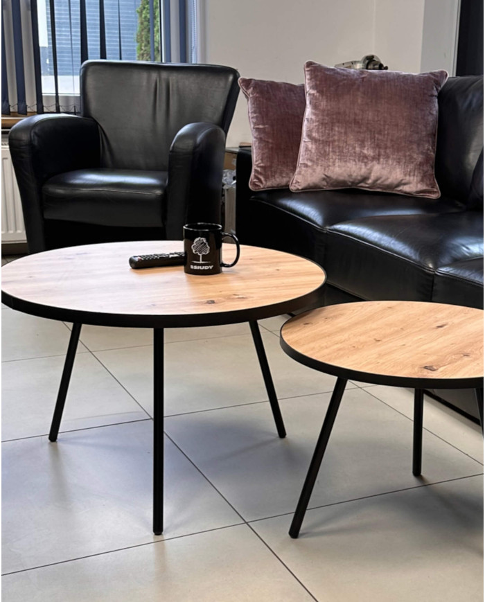 Stoliki kawowe Kero C-06/25, zestaw 2 okrągłych stolików, SIUDY