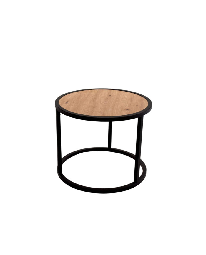 Stoliki kawowe Loft C-03, zestaw 2 okrągłych stolików, SIUDY