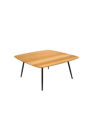 Stolik kawowy Geometric C-13 niski, kwadratowy, zaoblony, okleina naturalna dębowa, SIUDY