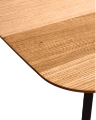 Stolik kawowy Geometric C-13 niski, kwadratowy, zaoblony, okleina naturalna dębowa, SIUDY