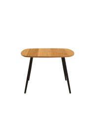 Stolik kawowy Geometric C-12/1 wysoki, kwadratowy, zaoblony, okleina naturalna dębowa, SIUDY