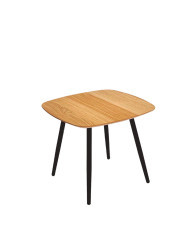 Stolik kawowy Geometric C-12/1 wysoki, kwadratowy, zaoblony, okleina naturalna dębowa, SIUDY