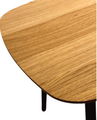 Stolik kawowy Geometric C-12/1 wysoki, kwadratowy, zaoblony, okleina naturalna dębowa, SIUDY