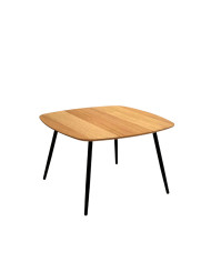 Stolik kawowy Geometric C-11 niski, kwadratowy, zaoblony, okleina naturalna dębowa, SIUDY