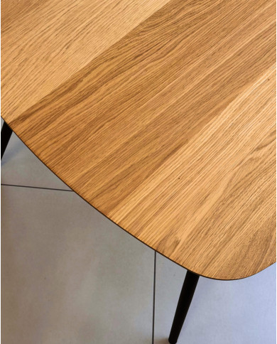 Stolik kawowy Geometric C-11 niski, kwadratowy, zaoblony, okleina naturalna dębowa, SIUDY