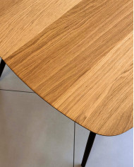 Stolik kawowy Geometric C-11 niski, kwadratowy, zaoblony, okleina naturalna dębowa, SIUDY