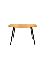 Stolik kawowy Geometric C-11 wysoki, kwadratowy, zaoblony, okleina naturalna dębowa, SIUDY