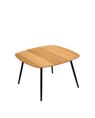 Stolik kawowy Geometric C-11 wysoki, kwadratowy, zaoblony, okleina naturalna dębowa, SIUDY