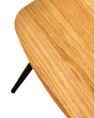 Stolik kawowy Geometric C-11 wysoki, kwadratowy, zaoblony, okleina naturalna dębowa, SIUDY