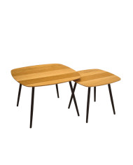 Stoliki kawowe Geometric C-12, zestaw 2 kwadratowych stolików, SIUDY