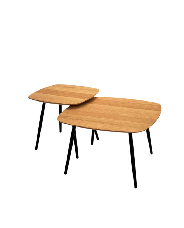 Stoliki kawowe Geometric C-12, zestaw 2 kwadratowych stolików, SIUDY