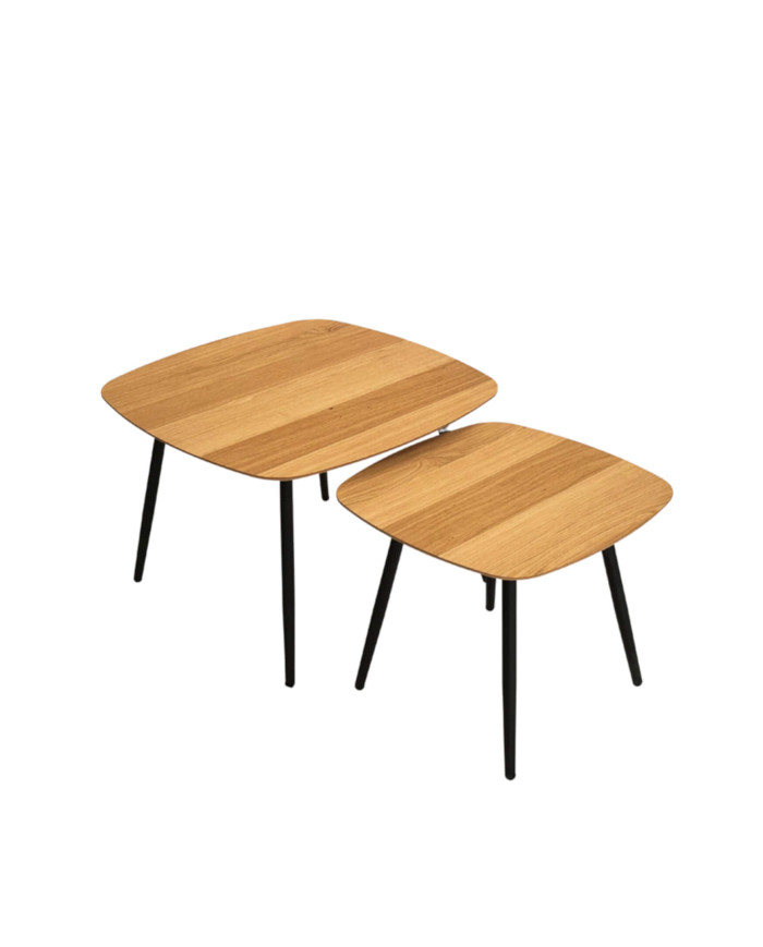 Stoliki kawowe Geometric C-12, zestaw 2 kwadratowych stolików, SIUDY