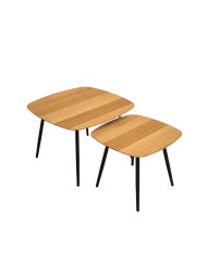 Stoliki kawowe Geometric C-12, zestaw 2 kwadratowych stolików, SIUDY