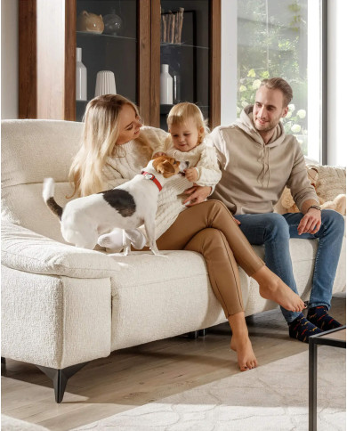 Sofa Gappa 3, regulowane zagłówki, 2 reclinery, 1BL REC+1+1BP REC, Stagra