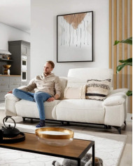 Sofa Gappa 2, regulowane zagłówki, 1BL+1BP, Stagra