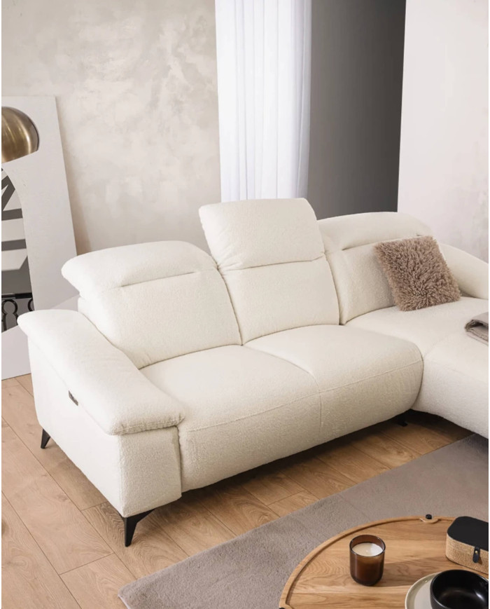 Narożnik Gappa 2FWB+OB, regulowane zagłówki, USB, elektryczny wysuw siedziska, Stagra